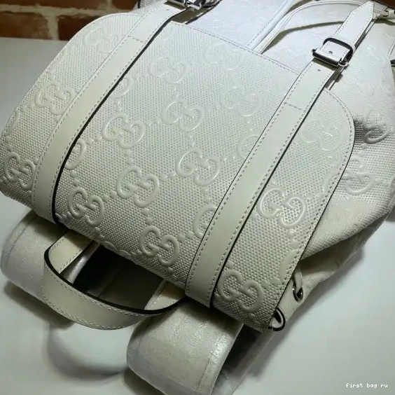 First bag ru GUCCI embossed GG backpack 0527